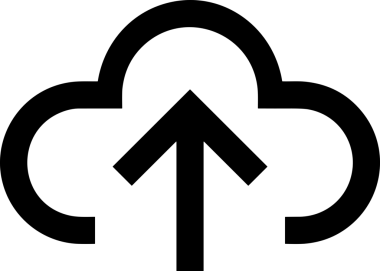 Siyah ve Beyaz Logo Simgesi PNG Biçimini Yükle. Web Sitesi Düğmesi, Mobil Uygulama Arayüzü, Dosya Aktarımı, Belge Paylaşımı, Bulut Depolama ve Veri Yedekleme için Minimalist Düz Tasarımlı Tek Renkli Ok Gönderme İşareti Grafiksel Elemanı