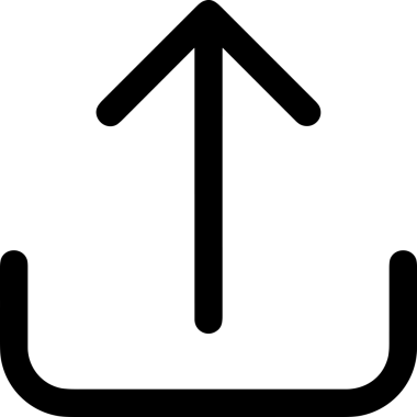 Siyah ve Beyaz Logo Simgesi PNG Biçimini Yükle. Web Sitesi Düğmesi, Mobil Uygulama Arayüzü, Dosya Aktarımı, Belge Paylaşımı, Bulut Depolama ve Veri Yedekleme için Minimalist Düz Tasarımlı Tek Renkli Ok Gönderme İşareti Grafiksel Elemanı