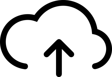 Siyah ve Beyaz Logo Simgesi PNG Biçimini Yükle. Web Sitesi Düğmesi, Mobil Uygulama Arayüzü, Dosya Aktarımı, Belge Paylaşımı, Bulut Depolama ve Veri Yedekleme için Minimalist Düz Tasarımlı Tek Renkli Ok Gönderme İşareti Grafiksel Elemanı