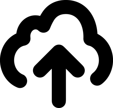 Siyah ve Beyaz Logo Simgesi PNG Biçimini Yükle. Web Sitesi Düğmesi, Mobil Uygulama Arayüzü, Dosya Aktarımı, Belge Paylaşımı, Bulut Depolama ve Veri Yedekleme için Minimalist Düz Tasarımlı Tek Renkli Ok Gönderme İşareti Grafiksel Elemanı