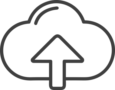 Siyah ve Beyaz Logo Simgesi PNG Biçimini Yükle. Web Sitesi Düğmesi, Mobil Uygulama Arayüzü, Dosya Aktarımı, Belge Paylaşımı, Bulut Depolama ve Veri Yedekleme için Minimalist Düz Tasarımlı Tek Renkli Ok Gönderme İşareti Grafiksel Elemanı