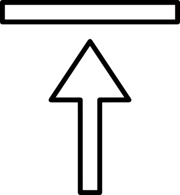 Siyah ve Beyaz Logo Simgesi PNG Biçimini Yükle. Web Sitesi Düğmesi, Mobil Uygulama Arayüzü, Dosya Aktarımı, Belge Paylaşımı, Bulut Depolama ve Veri Yedekleme için Minimalist Düz Tasarımlı Tek Renkli Ok Gönderme İşareti Grafiksel Elemanı