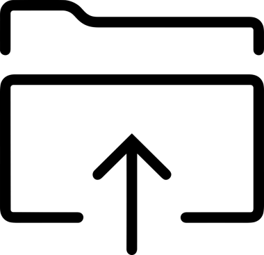 Siyah ve Beyaz Logo Simgesi PNG Biçimini Yükle. Web Sitesi Düğmesi, Mobil Uygulama Arayüzü, Dosya Aktarımı, Belge Paylaşımı, Bulut Depolama ve Veri Yedekleme için Minimalist Düz Tasarımlı Tek Renkli Ok Gönderme İşareti Grafiksel Elemanı