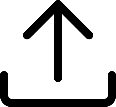 Siyah ve Beyaz Logo Simgesi PNG Biçimini Yükle. Web Sitesi Düğmesi, Mobil Uygulama Arayüzü, Dosya Aktarımı, Belge Paylaşımı, Bulut Depolama ve Veri Yedekleme için Minimalist Düz Tasarımlı Tek Renkli Ok Gönderme İşareti Grafiksel Elemanı