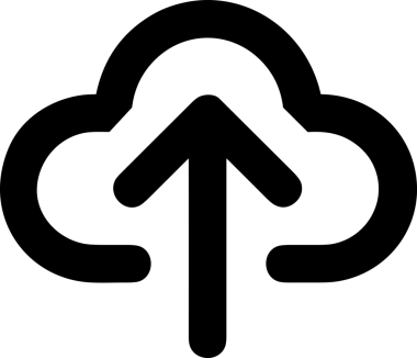 Siyah ve Beyaz Logo Simgesi PNG Biçimini Yükle. Web Sitesi Düğmesi, Mobil Uygulama Arayüzü, Dosya Aktarımı, Belge Paylaşımı, Bulut Depolama ve Veri Yedekleme için Minimalist Düz Tasarımlı Tek Renkli Ok Gönderme İşareti Grafiksel Elemanı