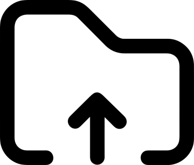 Siyah ve Beyaz Logo Simgesi PNG Biçimini Yükle. Web Sitesi Düğmesi, Mobil Uygulama Arayüzü, Dosya Aktarımı, Belge Paylaşımı, Bulut Depolama ve Veri Yedekleme için Minimalist Düz Tasarımlı Tek Renkli Ok Gönderme İşareti Grafiksel Elemanı