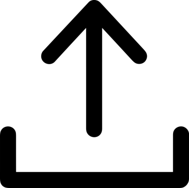 Siyah ve Beyaz Logo Simgesi PNG Biçimini Yükle. Web Sitesi Düğmesi, Mobil Uygulama Arayüzü, Dosya Aktarımı, Belge Paylaşımı, Bulut Depolama ve Veri Yedekleme için Minimalist Düz Tasarımlı Tek Renkli Ok Gönderme İşareti Grafiksel Elemanı