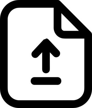 Siyah ve Beyaz Logo Simgesi PNG Biçimini Yükle. Web Sitesi Düğmesi, Mobil Uygulama Arayüzü, Dosya Aktarımı, Belge Paylaşımı, Bulut Depolama ve Veri Yedekleme için Minimalist Düz Tasarımlı Tek Renkli Ok Gönderme İşareti Grafiksel Elemanı