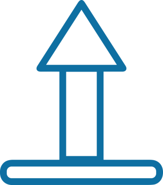 Siyah ve Beyaz Logo Simgesi PNG Biçimini Yükle. Web Sitesi Düğmesi, Mobil Uygulama Arayüzü, Dosya Aktarımı, Belge Paylaşımı, Bulut Depolama ve Veri Yedekleme için Minimalist Düz Tasarımlı Tek Renkli Ok Gönderme İşareti Grafiksel Elemanı