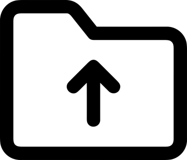 Siyah ve Beyaz Logo Simgesi PNG Biçimini Yükle. Web Sitesi Düğmesi, Mobil Uygulama Arayüzü, Dosya Aktarımı, Belge Paylaşımı, Bulut Depolama ve Veri Yedekleme için Minimalist Düz Tasarımlı Tek Renkli Ok Gönderme İşareti Grafiksel Elemanı