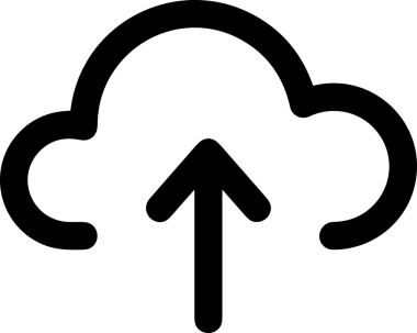 Siyah ve Beyaz Logo Simgesi PNG Biçimini Yükle. Web Sitesi Düğmesi, Mobil Uygulama Arayüzü, Dosya Aktarımı, Belge Paylaşımı, Bulut Depolama ve Veri Yedekleme için Minimalist Düz Tasarımlı Tek Renkli Ok Gönderme İşareti Grafiksel Elemanı