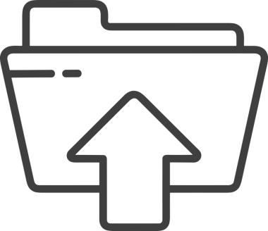 Siyah ve Beyaz Logo Simgesi PNG Biçimini Yükle. Web Sitesi Düğmesi, Mobil Uygulama Arayüzü, Dosya Aktarımı, Belge Paylaşımı, Bulut Depolama ve Veri Yedekleme için Minimalist Düz Tasarımlı Tek Renkli Ok Gönderme İşareti Grafiksel Elemanı