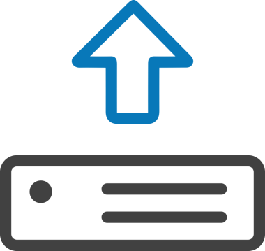 Siyah ve Beyaz Logo Simgesi PNG Biçimini Yükle. Web Sitesi Düğmesi, Mobil Uygulama Arayüzü, Dosya Aktarımı, Belge Paylaşımı, Bulut Depolama ve Veri Yedekleme için Minimalist Düz Tasarımlı Tek Renkli Ok Gönderme İşareti Grafiksel Elemanı