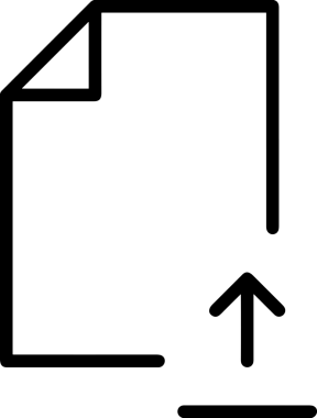 Siyah ve Beyaz Logo Simgesi PNG Biçimini Yükle. Web Sitesi Düğmesi, Mobil Uygulama Arayüzü, Dosya Aktarımı, Belge Paylaşımı, Bulut Depolama ve Veri Yedekleme için Minimalist Düz Tasarımlı Tek Renkli Ok Gönderme İşareti Grafiksel Elemanı