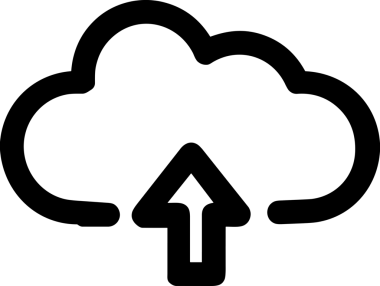 Siyah ve Beyaz Logo Simgesi PNG Biçimini Yükle. Web Sitesi Düğmesi, Mobil Uygulama Arayüzü, Dosya Aktarımı, Belge Paylaşımı, Bulut Depolama ve Veri Yedekleme için Minimalist Düz Tasarımlı Tek Renkli Ok Gönderme İşareti Grafiksel Elemanı