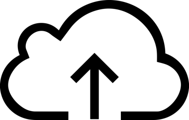 Siyah ve Beyaz Logo Simgesi PNG Biçimini Yükle. Web Sitesi Düğmesi, Mobil Uygulama Arayüzü, Dosya Aktarımı, Belge Paylaşımı, Bulut Depolama ve Veri Yedekleme için Minimalist Düz Tasarımlı Tek Renkli Ok Gönderme İşareti Grafiksel Elemanı