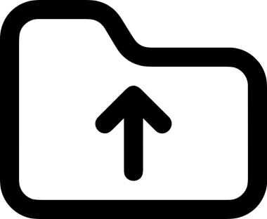 Siyah ve Beyaz Logo Simgesi PNG Biçimini Yükle. Web Sitesi Düğmesi, Mobil Uygulama Arayüzü, Dosya Aktarımı, Belge Paylaşımı, Bulut Depolama ve Veri Yedekleme için Minimalist Düz Tasarımlı Tek Renkli Ok Gönderme İşareti Grafiksel Elemanı