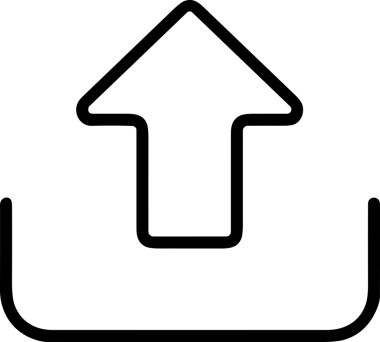 Siyah ve Beyaz Logo Simgesi PNG Biçimini Yükle. Web Sitesi Düğmesi, Mobil Uygulama Arayüzü, Dosya Aktarımı, Belge Paylaşımı, Bulut Depolama ve Veri Yedekleme için Minimalist Düz Tasarımlı Tek Renkli Ok Gönderme İşareti Grafiksel Elemanı