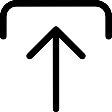 Siyah ve Beyaz Logo Simgesi PNG Biçimini Yükle. Web Sitesi Düğmesi, Mobil Uygulama Arayüzü, Dosya Aktarımı, Belge Paylaşımı, Bulut Depolama ve Veri Yedekleme için Minimalist Düz Tasarımlı Tek Renkli Ok Gönderme İşareti Grafiksel Elemanı