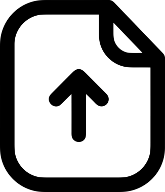 Siyah ve Beyaz Logo Simgesi PNG Biçimini Yükle. Web Sitesi Düğmesi, Mobil Uygulama Arayüzü, Dosya Aktarımı, Belge Paylaşımı, Bulut Depolama ve Veri Yedekleme için Minimalist Düz Tasarımlı Tek Renkli Ok Gönderme İşareti Grafiksel Elemanı