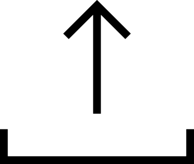 Siyah ve Beyaz Logo Simgesi PNG Biçimini Yükle. Web Sitesi Düğmesi, Mobil Uygulama Arayüzü, Dosya Aktarımı, Belge Paylaşımı, Bulut Depolama ve Veri Yedekleme için Minimalist Düz Tasarımlı Tek Renkli Ok Gönderme İşareti Grafiksel Elemanı