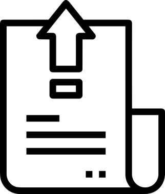 Siyah ve Beyaz Logo Simgesi PNG Biçimini Yükle. Web Sitesi Düğmesi, Mobil Uygulama Arayüzü, Dosya Aktarımı, Belge Paylaşımı, Bulut Depolama ve Veri Yedekleme için Minimalist Düz Tasarımlı Tek Renkli Ok Gönderme İşareti Grafiksel Elemanı