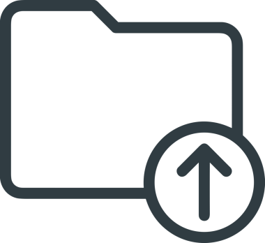 Siyah ve Beyaz Logo Simgesi PNG Biçimini Yükle. Web Sitesi Düğmesi, Mobil Uygulama Arayüzü, Dosya Aktarımı, Belge Paylaşımı, Bulut Depolama ve Veri Yedekleme için Minimalist Düz Tasarımlı Tek Renkli Ok Gönderme İşareti Grafiksel Elemanı