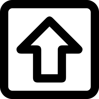 Siyah ve Beyaz Logo Simgesi PNG Biçimini Yükle. Web Sitesi Düğmesi, Mobil Uygulama Arayüzü, Dosya Aktarımı, Belge Paylaşımı, Bulut Depolama ve Veri Yedekleme için Minimalist Düz Tasarımlı Tek Renkli Ok Gönderme İşareti Grafiksel Elemanı