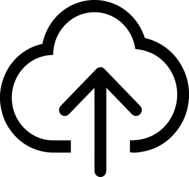 Siyah ve Beyaz Logo Simgesi PNG Biçimini Yükle. Web Sitesi Düğmesi, Mobil Uygulama Arayüzü, Dosya Aktarımı, Belge Paylaşımı, Bulut Depolama ve Veri Yedekleme için Minimalist Düz Tasarımlı Tek Renkli Ok Gönderme İşareti Grafiksel Elemanı