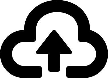 Siyah ve Beyaz Logo Simgesi PNG Biçimini Yükle. Web Sitesi Düğmesi, Mobil Uygulama Arayüzü, Dosya Aktarımı, Belge Paylaşımı, Bulut Depolama ve Veri Yedekleme için Minimalist Düz Tasarımlı Tek Renkli Ok Gönderme İşareti Grafiksel Elemanı