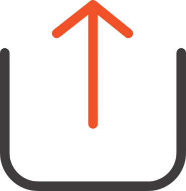 Siyah ve Beyaz Logo Simgesi PNG Biçimini Yükle. Web Sitesi Düğmesi, Mobil Uygulama Arayüzü, Dosya Aktarımı, Belge Paylaşımı, Bulut Depolama ve Veri Yedekleme için Minimalist Düz Tasarımlı Tek Renkli Ok Gönderme İşareti Grafiksel Elemanı