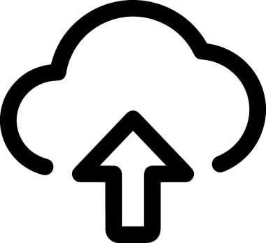 Siyah ve Beyaz Logo Simgesi PNG Biçimini Yükle. Web Sitesi Düğmesi, Mobil Uygulama Arayüzü, Dosya Aktarımı, Belge Paylaşımı, Bulut Depolama ve Veri Yedekleme için Minimalist Düz Tasarımlı Tek Renkli Ok Gönderme İşareti Grafiksel Elemanı