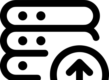 Siyah ve Beyaz Logo Simgesi PNG Biçimini Yükle. Web Sitesi Düğmesi, Mobil Uygulama Arayüzü, Dosya Aktarımı, Belge Paylaşımı, Bulut Depolama ve Veri Yedekleme için Minimalist Düz Tasarımlı Tek Renkli Ok Gönderme İşareti Grafiksel Elemanı