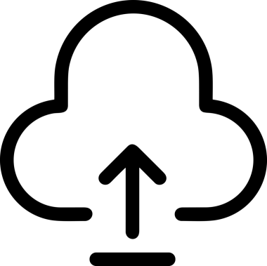 Siyah ve Beyaz Logo Simgesi PNG Biçimini Yükle. Web Sitesi Düğmesi, Mobil Uygulama Arayüzü, Dosya Aktarımı, Belge Paylaşımı, Bulut Depolama ve Veri Yedekleme için Minimalist Düz Tasarımlı Tek Renkli Ok Gönderme İşareti Grafiksel Elemanı