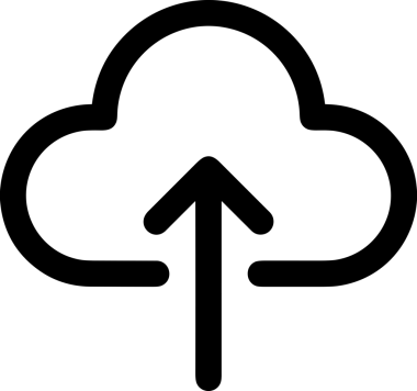 Siyah ve Beyaz Logo Simgesi PNG Biçimini Yükle. Web Sitesi Düğmesi, Mobil Uygulama Arayüzü, Dosya Aktarımı, Belge Paylaşımı, Bulut Depolama ve Veri Yedekleme için Minimalist Düz Tasarımlı Tek Renkli Ok Gönderme İşareti Grafiksel Elemanı