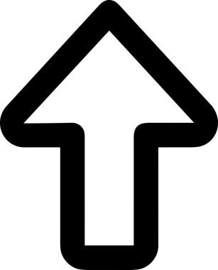 Siyah ve Beyaz Logo Simgesi PNG Biçimini Yükle. Web Sitesi Düğmesi, Mobil Uygulama Arayüzü, Dosya Aktarımı, Belge Paylaşımı, Bulut Depolama ve Veri Yedekleme için Minimalist Düz Tasarımlı Tek Renkli Ok Gönderme İşareti Grafiksel Elemanı