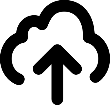 Siyah ve Beyaz Logo Simgesi PNG Biçimini Yükle. Web Sitesi Düğmesi, Mobil Uygulama Arayüzü, Dosya Aktarımı, Belge Paylaşımı, Bulut Depolama ve Veri Yedekleme için Minimalist Düz Tasarımlı Tek Renkli Ok Gönderme İşareti Grafiksel Elemanı