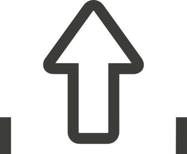 Siyah ve Beyaz Logo Simgesi PNG Biçimini Yükle. Web Sitesi Düğmesi, Mobil Uygulama Arayüzü, Dosya Aktarımı, Belge Paylaşımı, Bulut Depolama ve Veri Yedekleme için Minimalist Düz Tasarımlı Tek Renkli Ok Gönderme İşareti Grafiksel Elemanı