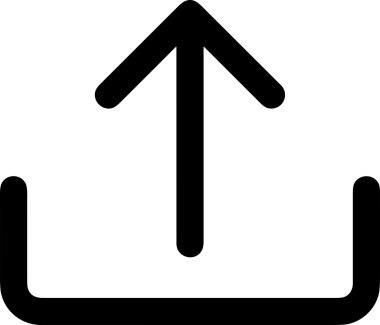 Siyah ve Beyaz Logo Simgesi PNG Biçimini Yükle. Web Sitesi Düğmesi, Mobil Uygulama Arayüzü, Dosya Aktarımı, Belge Paylaşımı, Bulut Depolama ve Veri Yedekleme için Minimalist Düz Tasarımlı Tek Renkli Ok Gönderme İşareti Grafiksel Elemanı