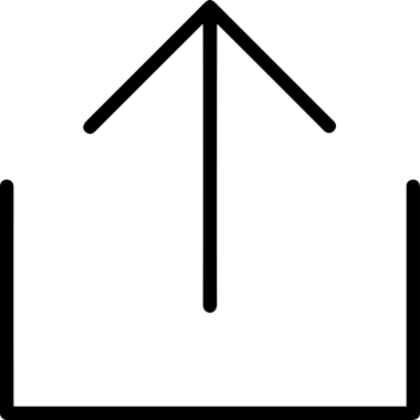 Siyah ve Beyaz Logo Simgesi PNG Biçimini Yükle. Web Sitesi Düğmesi, Mobil Uygulama Arayüzü, Dosya Aktarımı, Belge Paylaşımı, Bulut Depolama ve Veri Yedekleme için Minimalist Düz Tasarımlı Tek Renkli Ok Gönderme İşareti Grafiksel Elemanı