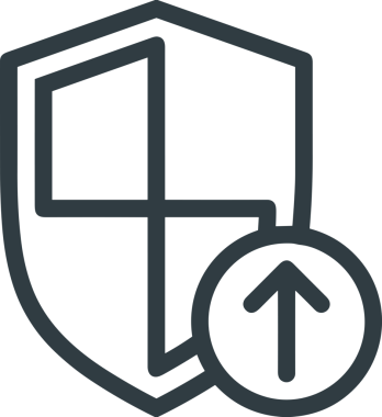 Siyah ve Beyaz Logo Simgesi PNG Biçimini Yükle. Web Sitesi Düğmesi, Mobil Uygulama Arayüzü, Dosya Aktarımı, Belge Paylaşımı, Bulut Depolama ve Veri Yedekleme için Minimalist Düz Tasarımlı Tek Renkli Ok Gönderme İşareti Grafiksel Elemanı