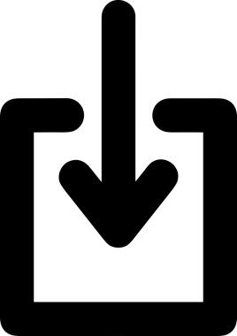 Siyah ve Beyaz Logo Simgesi PNG Biçimini Yükle. Web Sitesi Düğmesi, Mobil Uygulama Arayüzü, Dosya Aktarımı, Belge Paylaşımı, Bulut Depolama ve Veri Yedekleme için Minimalist Düz Tasarımlı Tek Renkli Ok Gönderme İşareti Grafiksel Elemanı