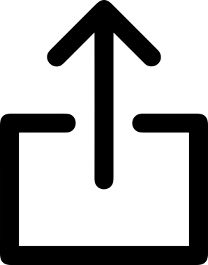 Siyah ve Beyaz Logo Simgesi PNG Biçimini Yükle. Web Sitesi Düğmesi, Mobil Uygulama Arayüzü, Dosya Aktarımı, Belge Paylaşımı, Bulut Depolama ve Veri Yedekleme için Minimalist Düz Tasarımlı Tek Renkli Ok Gönderme İşareti Grafiksel Elemanı