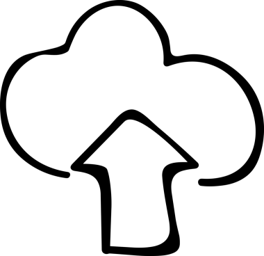 Siyah ve Beyaz Logo Simgesi PNG Biçimini Yükle. Web Sitesi Düğmesi, Mobil Uygulama Arayüzü, Dosya Aktarımı, Belge Paylaşımı, Bulut Depolama ve Veri Yedekleme için Minimalist Düz Tasarımlı Tek Renkli Ok Gönderme İşareti Grafiksel Elemanı