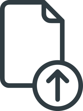 Siyah ve Beyaz Logo Simgesi PNG Biçimini Yükle. Web Sitesi Düğmesi, Mobil Uygulama Arayüzü, Dosya Aktarımı, Belge Paylaşımı, Bulut Depolama ve Veri Yedekleme için Minimalist Düz Tasarımlı Tek Renkli Ok Gönderme İşareti Grafiksel Elemanı