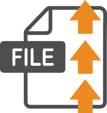 Siyah ve Beyaz Logo Simgesi PNG Biçimini Yükle. Web Sitesi Düğmesi, Mobil Uygulama Arayüzü, Dosya Aktarımı, Belge Paylaşımı, Bulut Depolama ve Veri Yedekleme için Minimalist Düz Tasarımlı Tek Renkli Ok Gönderme İşareti Grafiksel Elemanı