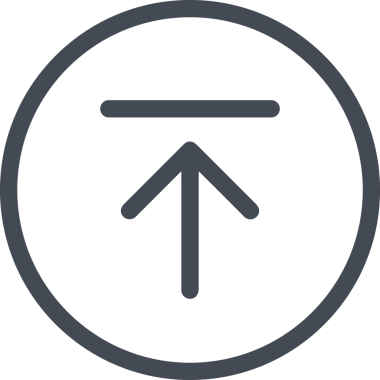 Siyah ve Beyaz Logo Simgesi PNG Biçimini Yükle. Web Sitesi Düğmesi, Mobil Uygulama Arayüzü, Dosya Aktarımı, Belge Paylaşımı, Bulut Depolama ve Veri Yedekleme için Minimalist Düz Tasarımlı Tek Renkli Ok Gönderme İşareti Grafiksel Elemanı