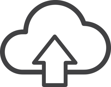 Siyah ve Beyaz Logo Simgesi PNG Biçimini Yükle. Web Sitesi Düğmesi, Mobil Uygulama Arayüzü, Dosya Aktarımı, Belge Paylaşımı, Bulut Depolama ve Veri Yedekleme için Minimalist Düz Tasarımlı Tek Renkli Ok Gönderme İşareti Grafiksel Elemanı