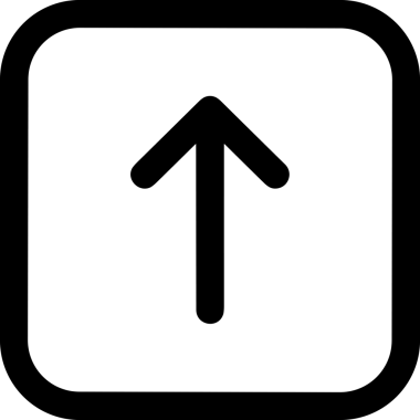 Siyah ve Beyaz Logo Simgesi PNG Biçimini Yükle. Web Sitesi Düğmesi, Mobil Uygulama Arayüzü, Dosya Aktarımı, Belge Paylaşımı, Bulut Depolama ve Veri Yedekleme için Minimalist Düz Tasarımlı Tek Renkli Ok Gönderme İşareti Grafiksel Elemanı