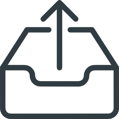 Siyah ve Beyaz Logo Simgesi PNG Biçimini Yükle. Web Sitesi Düğmesi, Mobil Uygulama Arayüzü, Dosya Aktarımı, Belge Paylaşımı, Bulut Depolama ve Veri Yedekleme için Minimalist Düz Tasarımlı Tek Renkli Ok Gönderme İşareti Grafiksel Elemanı